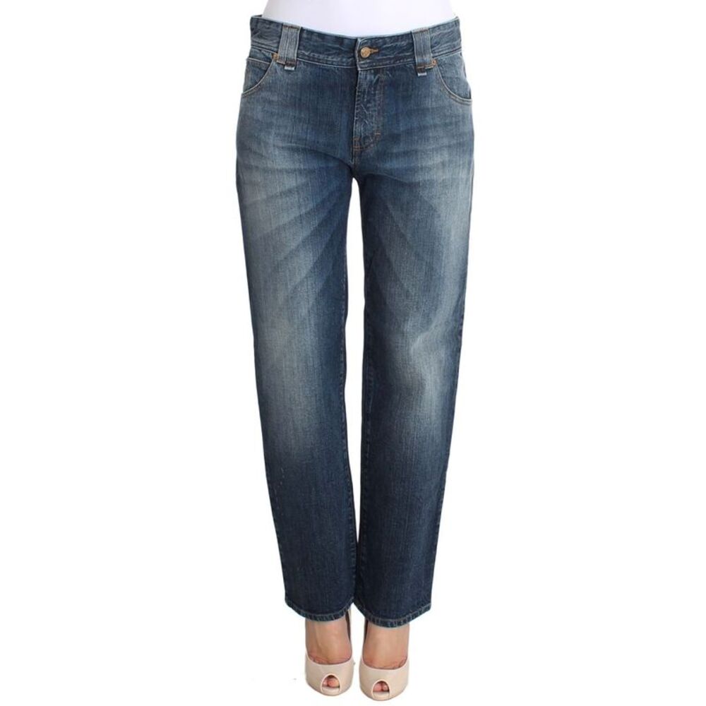 John Galliano Blue Wash Relaxed Fit Cotton Stretch Denim Women's Jeans